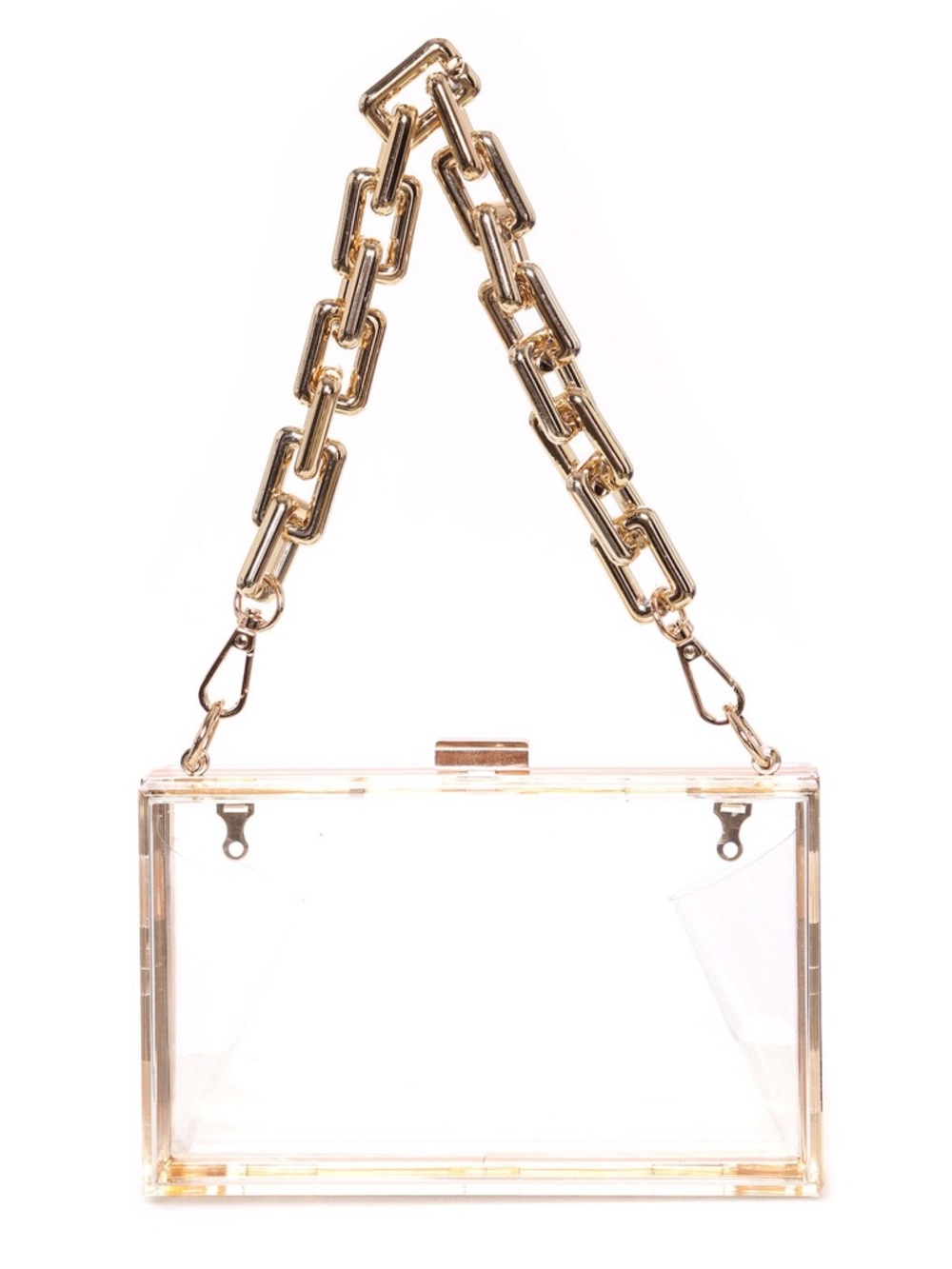 Nothing to Hide Clear Clutch | Gold